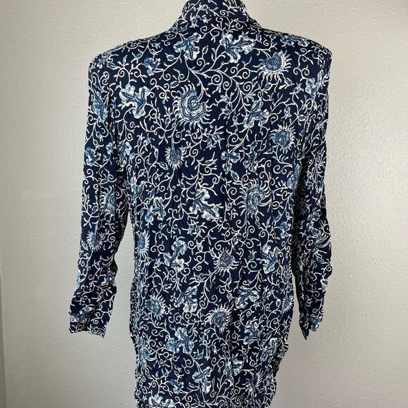 Karen Kane Two-Piece Blue and White Floral Outfit EUC - Picture 6 of 10